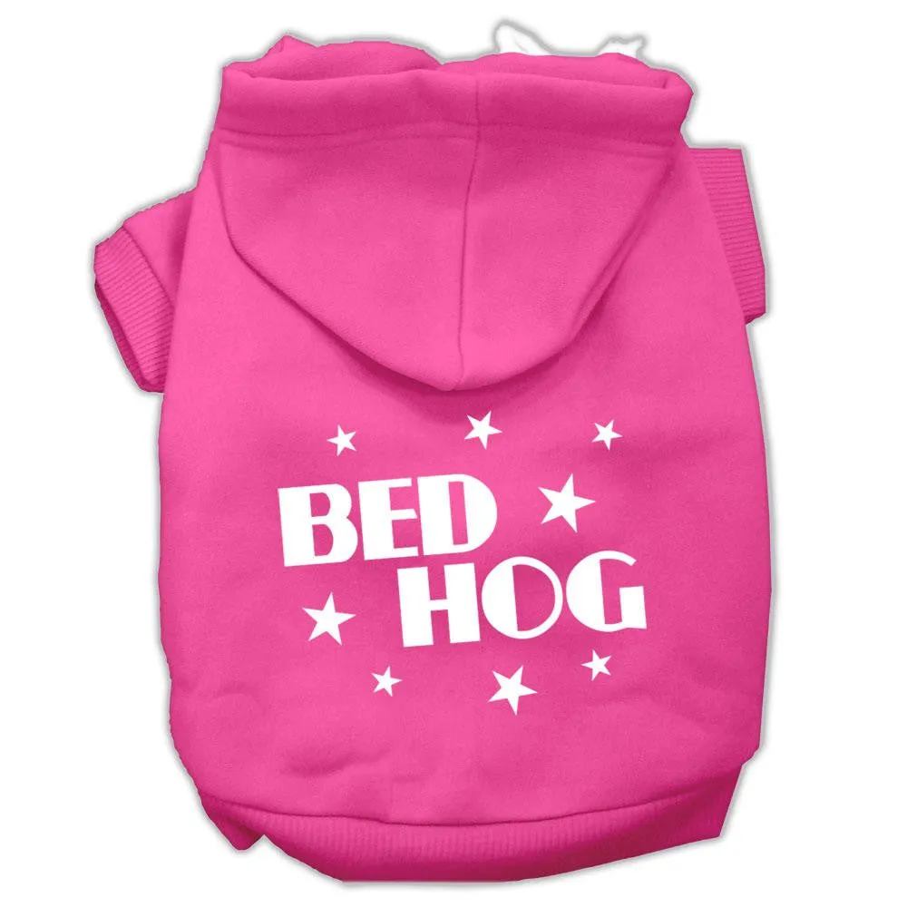 Bed Hog Screen Printed Pet Hoodies Bright Pink Size Med (12)