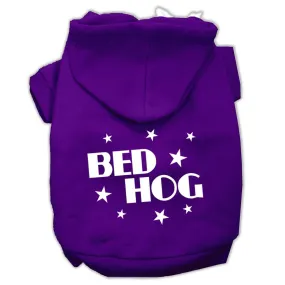 Bed Hog Screen Printed Pet Hoodies Purple Size XS (8)