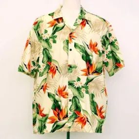 Birds of Paradise Cream Aloha Shirt