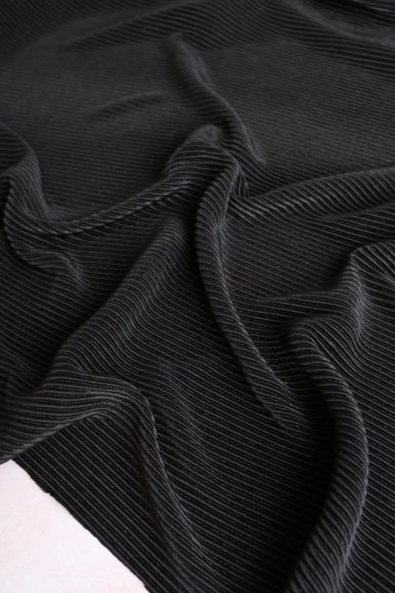 Black Pleated Knit