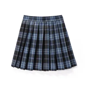 [Blue] JK vintage plaid uniform skirt