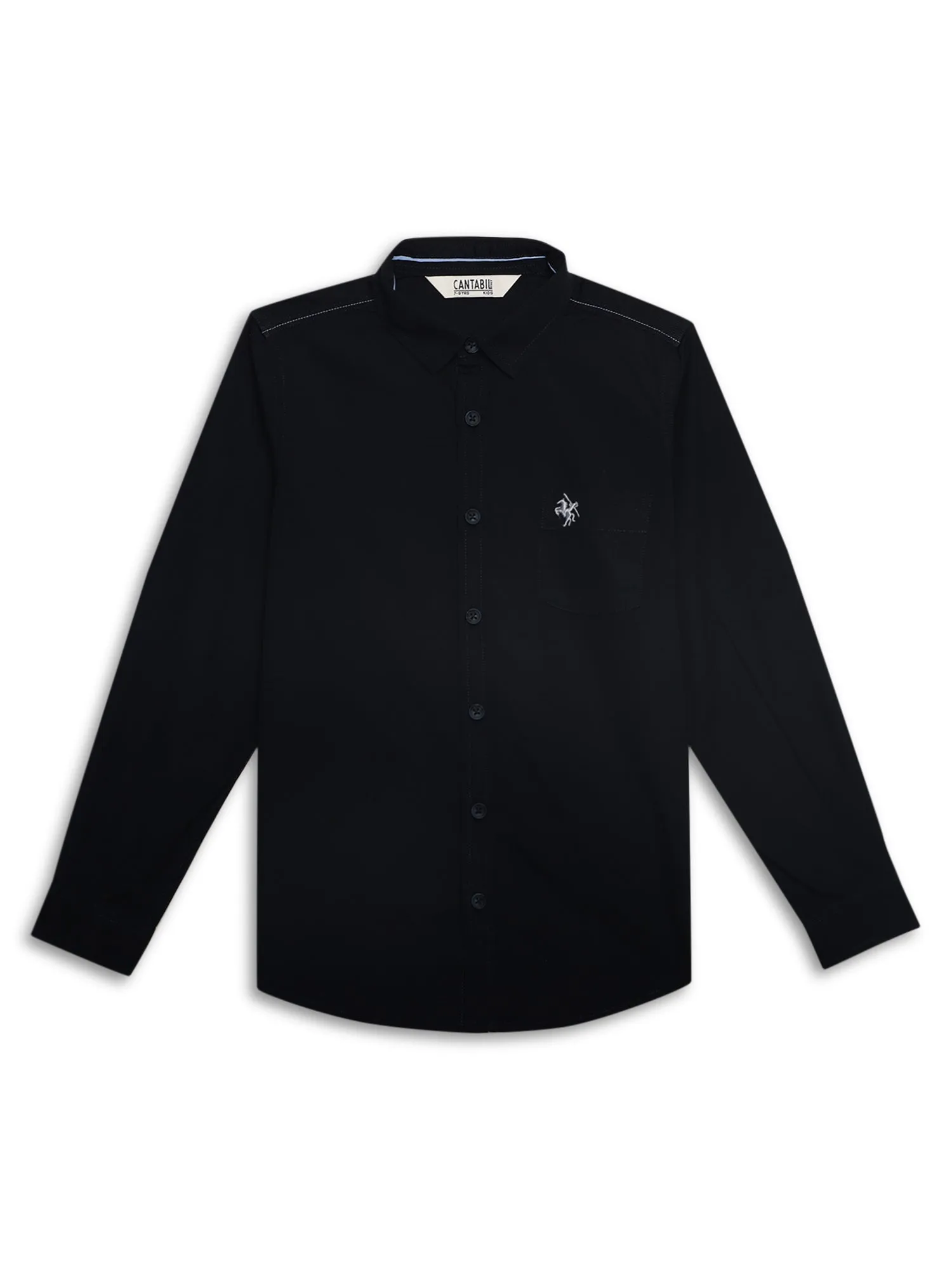 Boys Casual Navy Blue Full Sleeve  Shirt