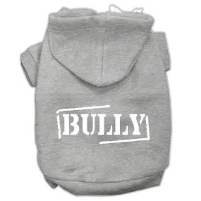 Bully Screen Printed Pet Hoodies Grey Size Sm (10)