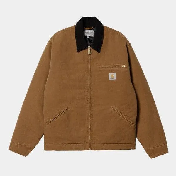 Carhartt WIP OG Detroit Jacket Deep Hamilton Brown Aged Canvas