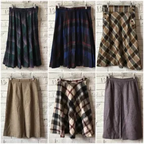 DISCOUNT SALE Vintage Wool Skirts - 24pc