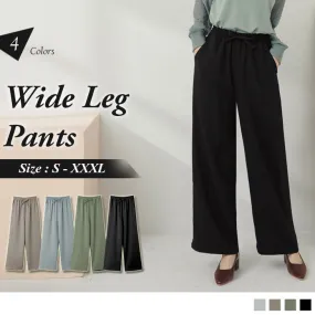 DRAWSTRING - WAIST WIDE LEG PANTS