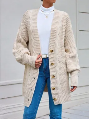 Eliza Long Sleeve Five-Button Knitwear Cardigan