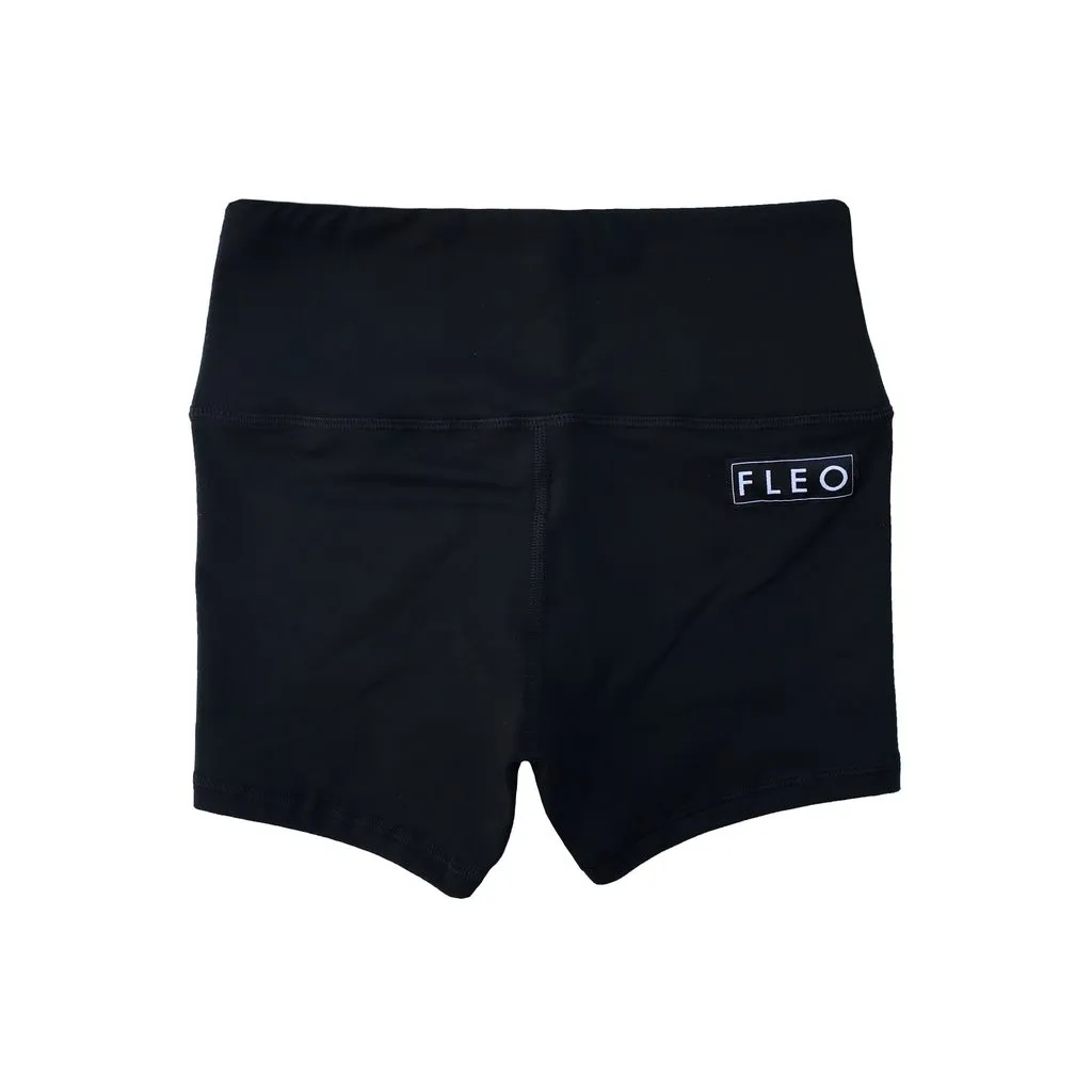 FLEO Black Shorts (Power High-rise)