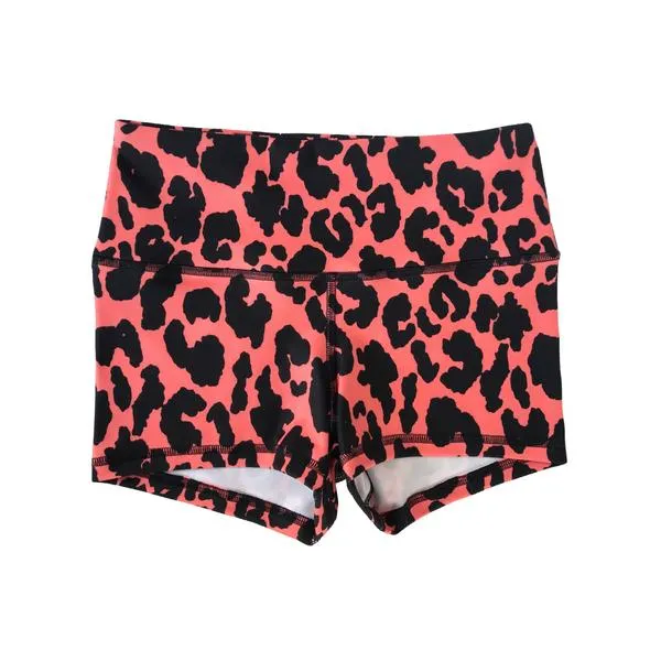 FLEO Coral Leopard Shorts (High-rise Original)