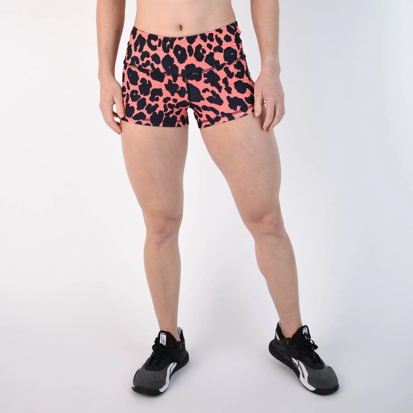 FLEO Coral Leopard Shorts (High-rise Original)