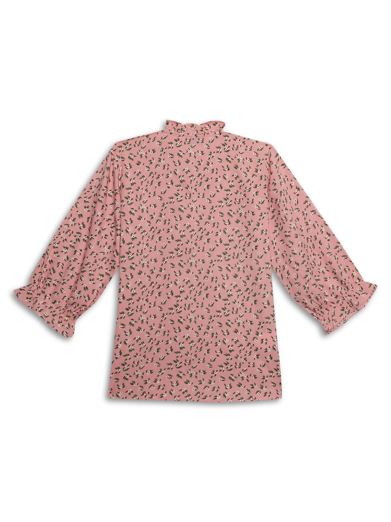 Girls Basic Pink Three Fourth sleeves  Top