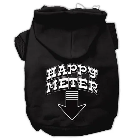 Happy Meter Screen Printed Dog Pet Hoodies Black Size Lg (14)