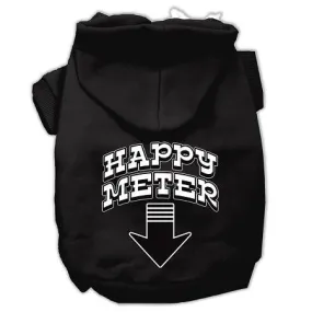 Happy Meter Screen Printed Dog Pet Hoodies Black Size Lg (14)