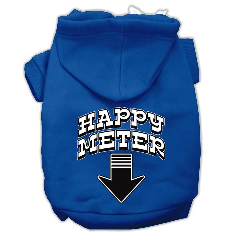 Happy Meter Screen Printed Dog Pet Hoodies Blue Size Lg (14)