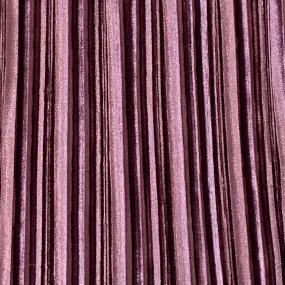 Mauve Pink Pleated Stretch Velvet Fabric