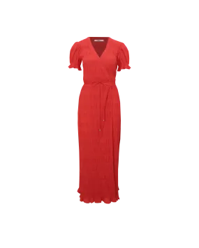 MIRELLA SHORT SLEEVE WRAP DRESS CHILLI