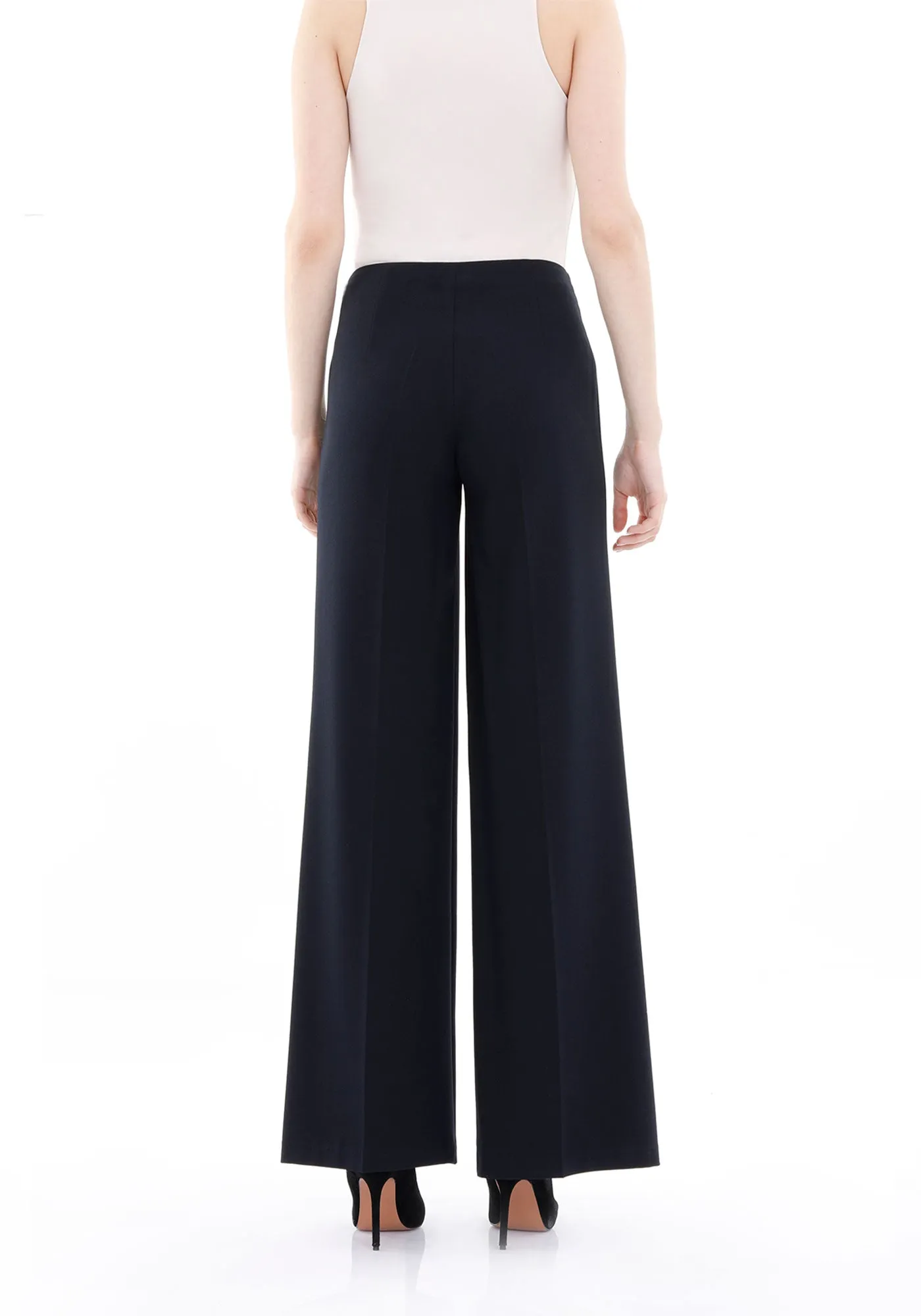 Navy Wide-Leg Pants for a Sleek and Stylish Look