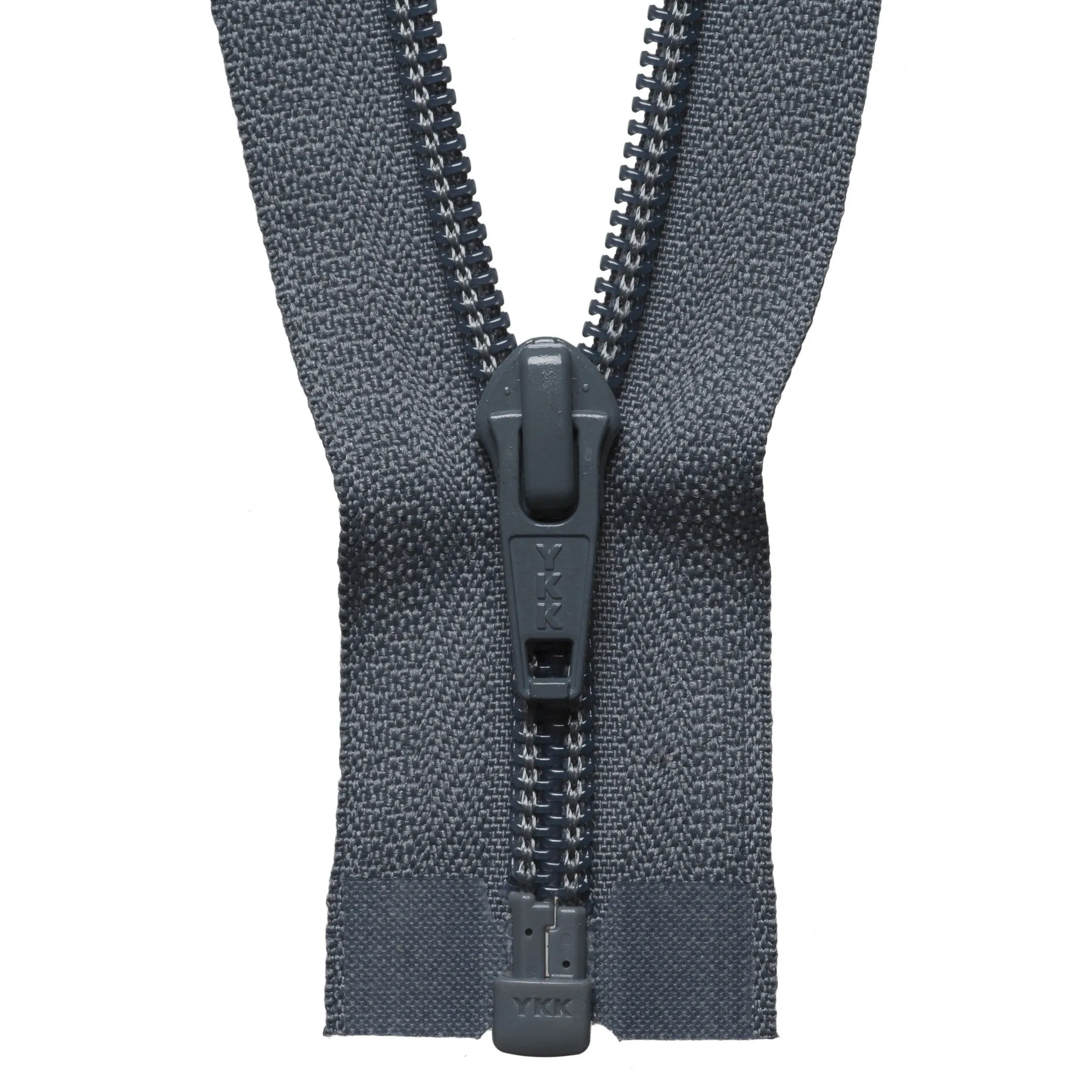 Nylon Open End Zip - 76cm - Dark Grey