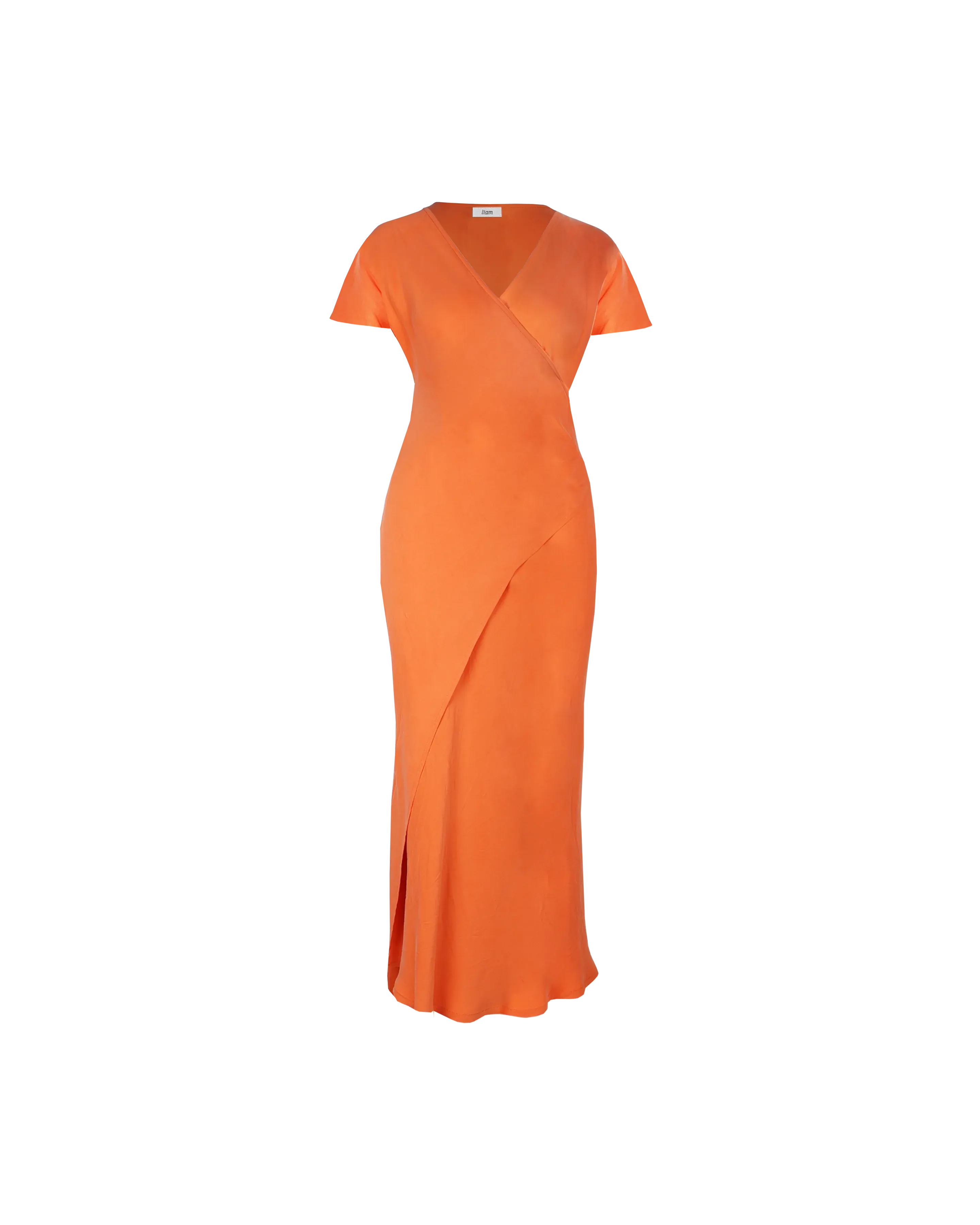 OMNIA CAPSLEEVE WRAP DRESS ORANGEADE