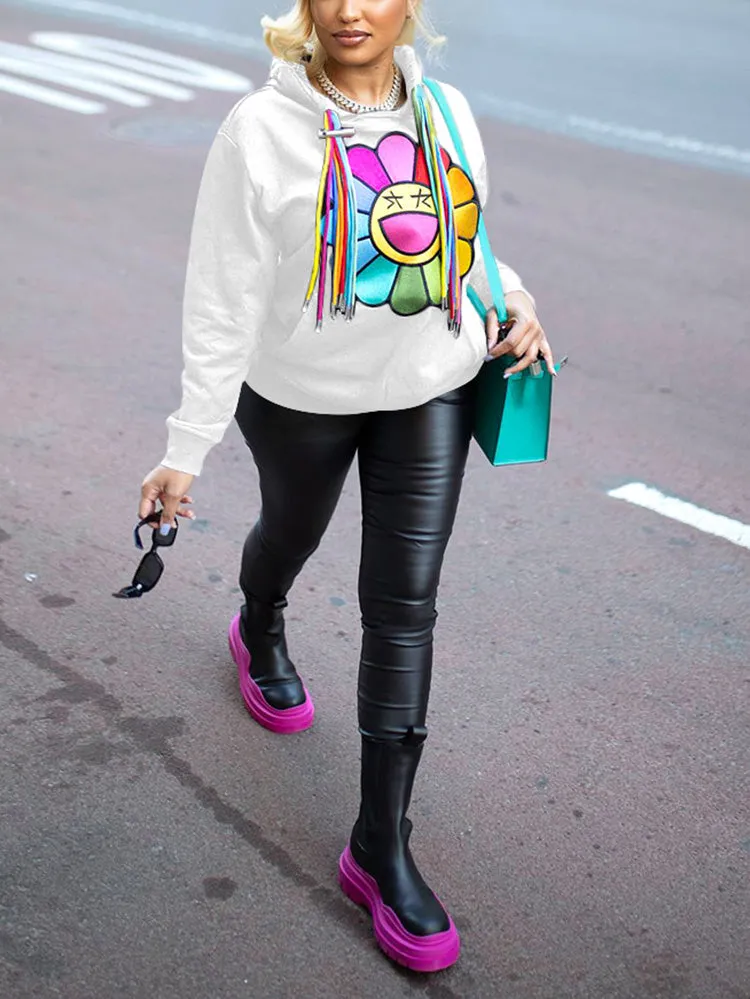 Printed Hooded Sweatshirt