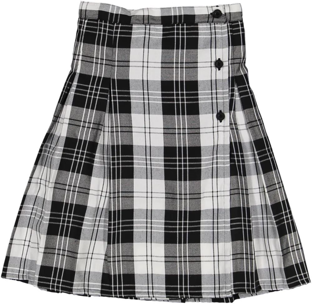 Punk Pleated Skirt-Black/White