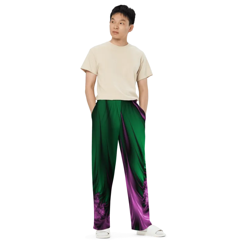 "Aurora Whispers Arctic Chic" Collection - Unisex Designer Wide Leg Pants