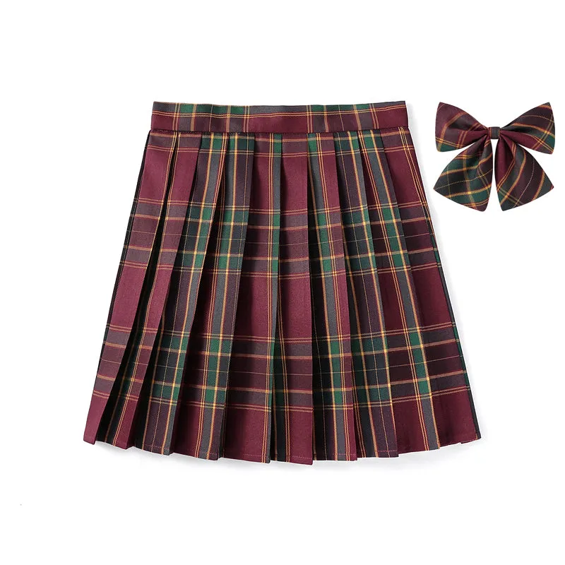 [Red Leaf] JK vintage plaid uniform skirt