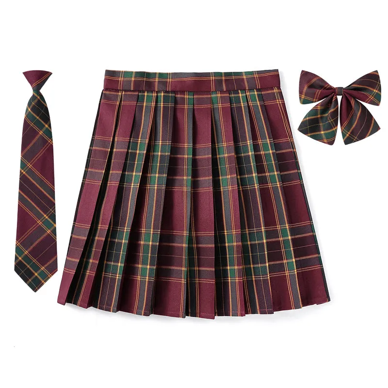 [Red Leaf] JK vintage plaid uniform skirt