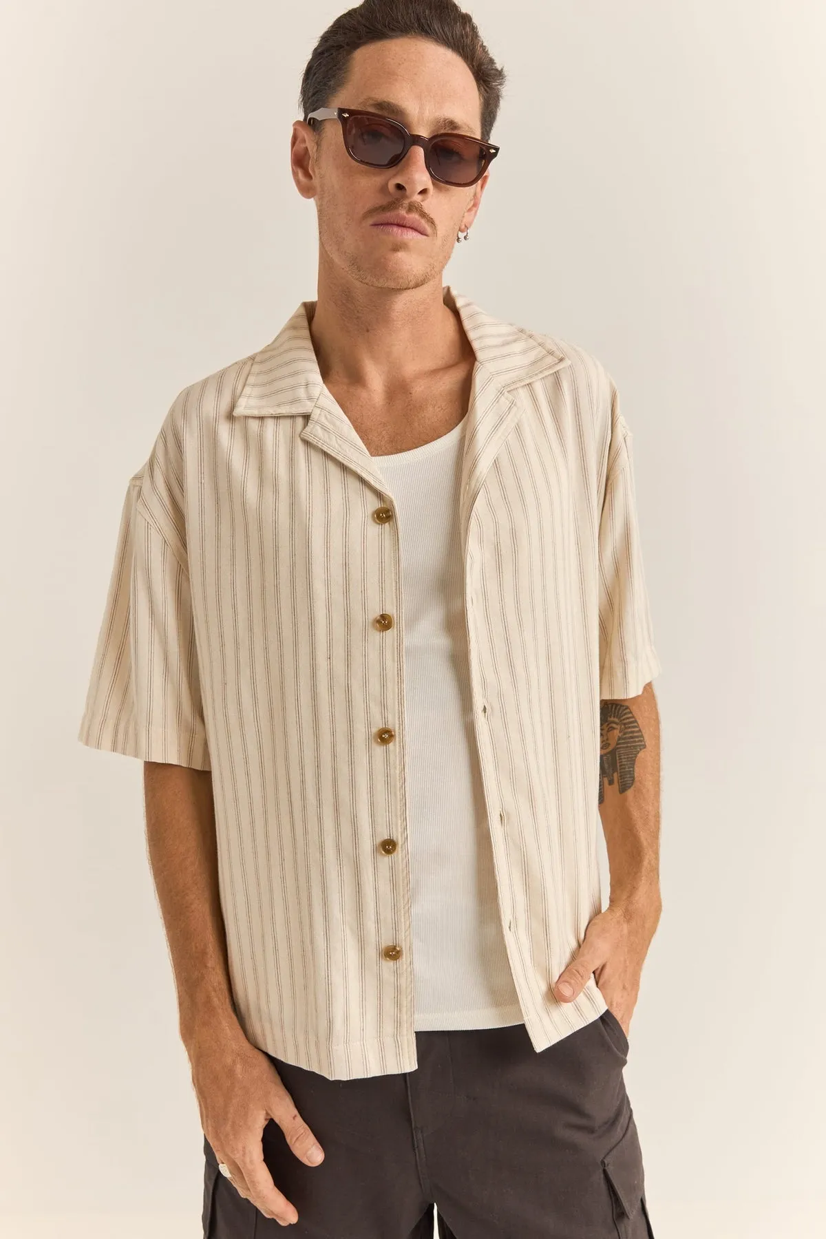 Relaxed Striped SS Shirt