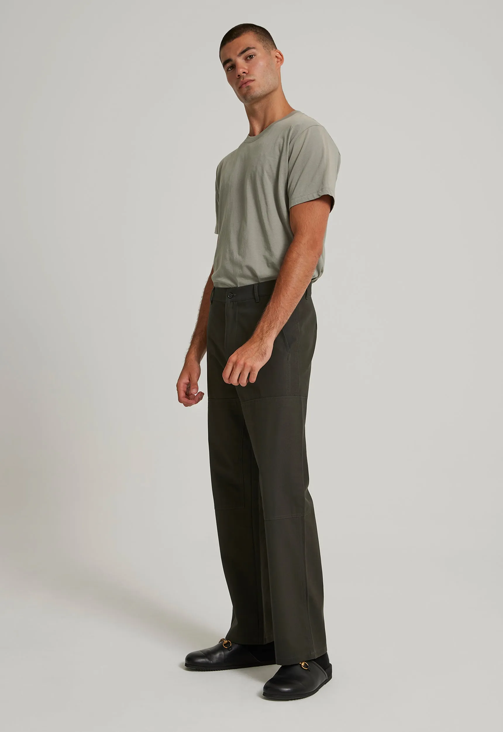 Richard Cotton Pant - Charcoal