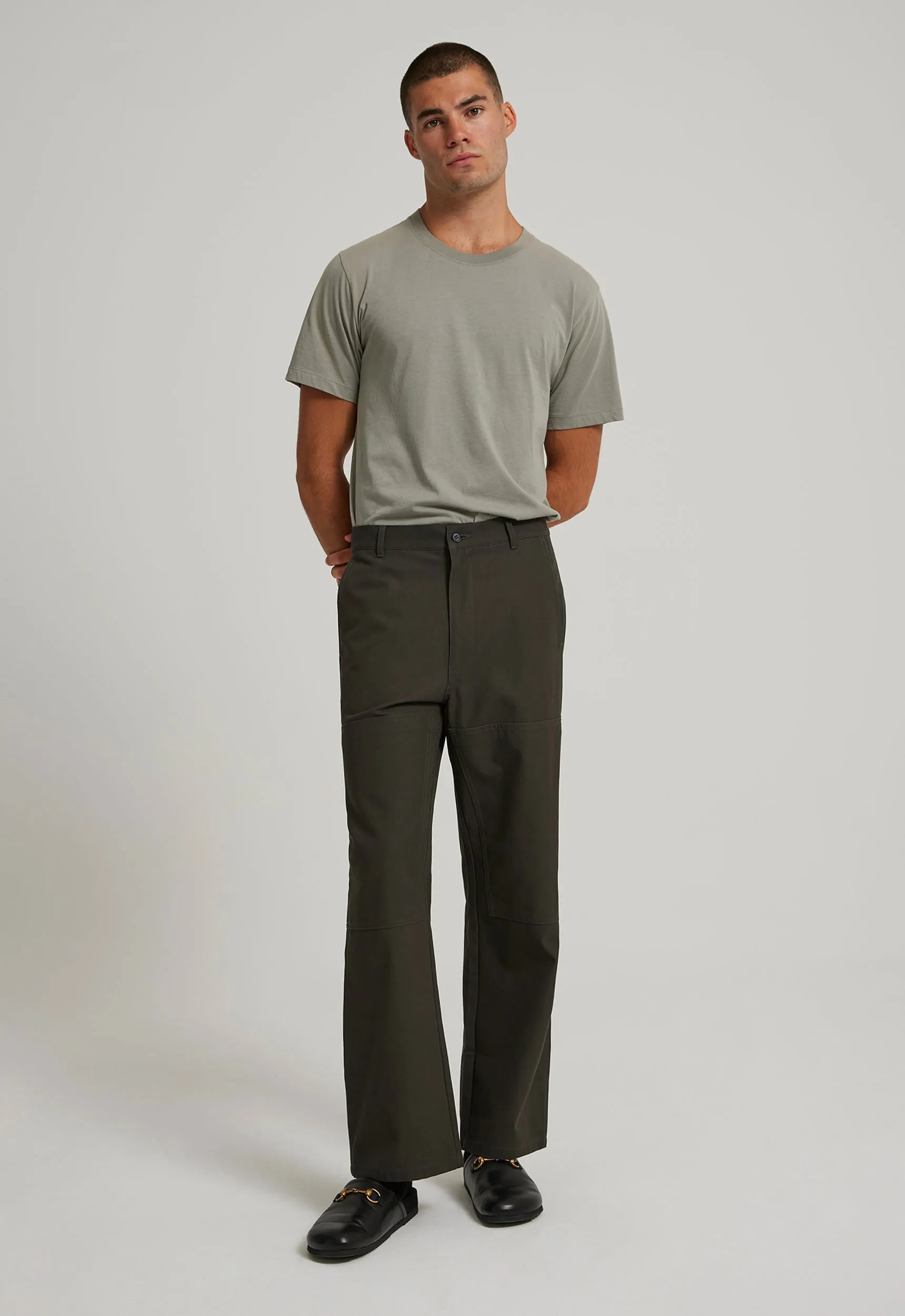 Richard Cotton Pant - Charcoal