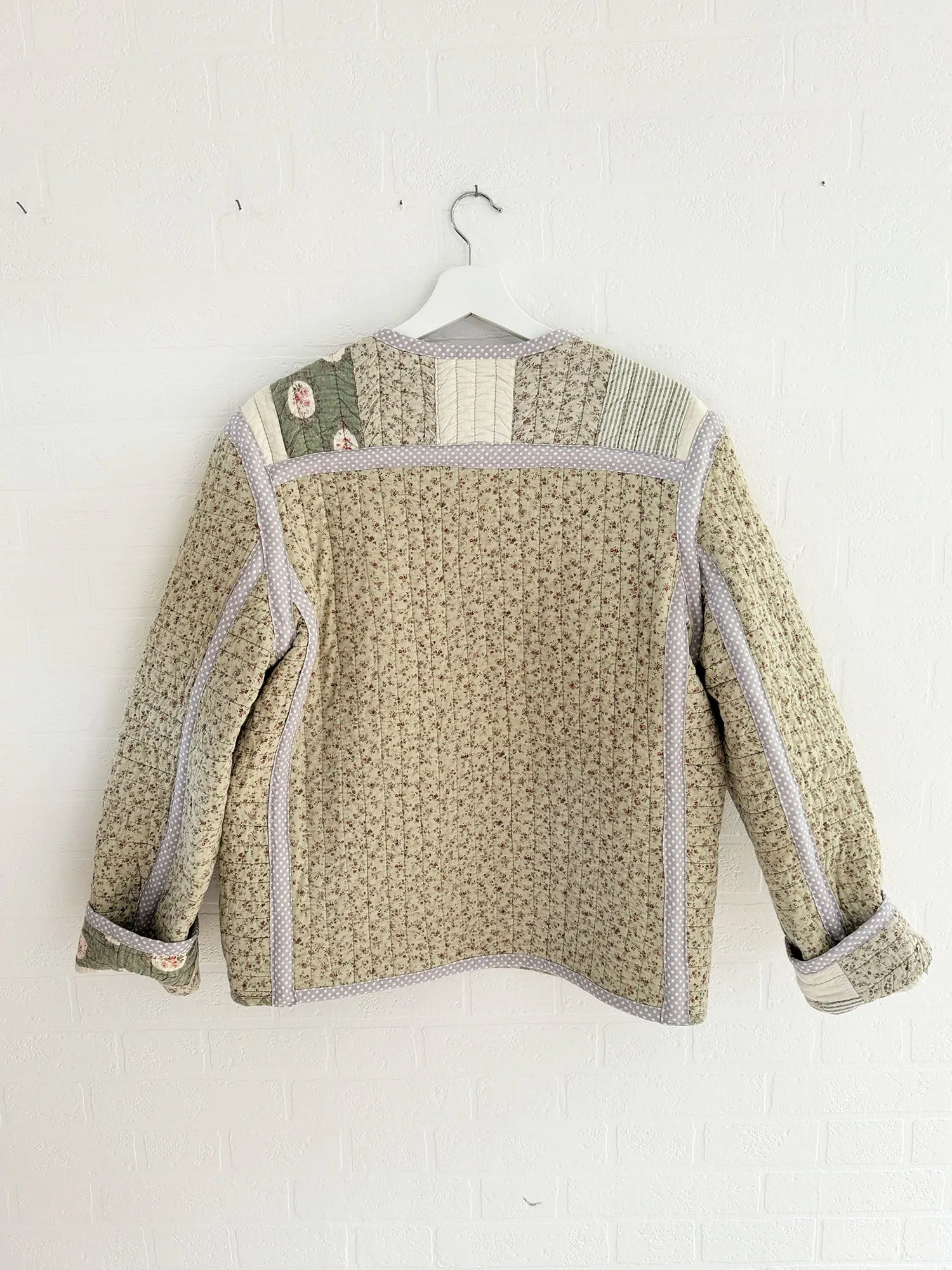 The Chloe Jacket - Sage Patchwork