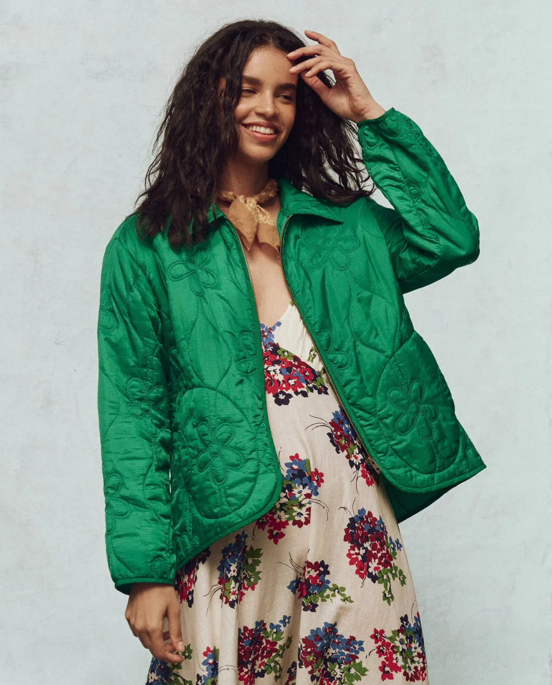 The Great Daisy Quilted Jacket in Dill