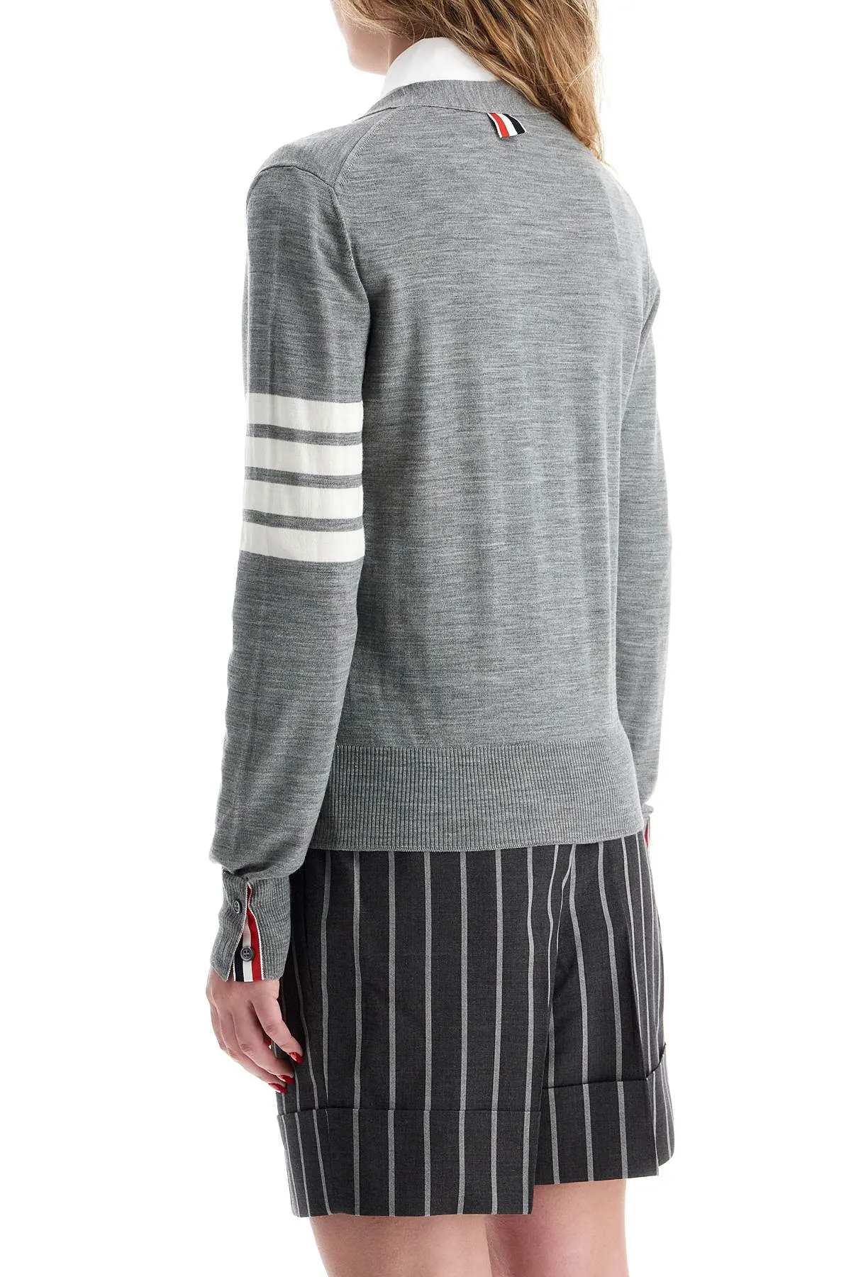 Thom Browne 4-Bar Merino Wool Cardigan