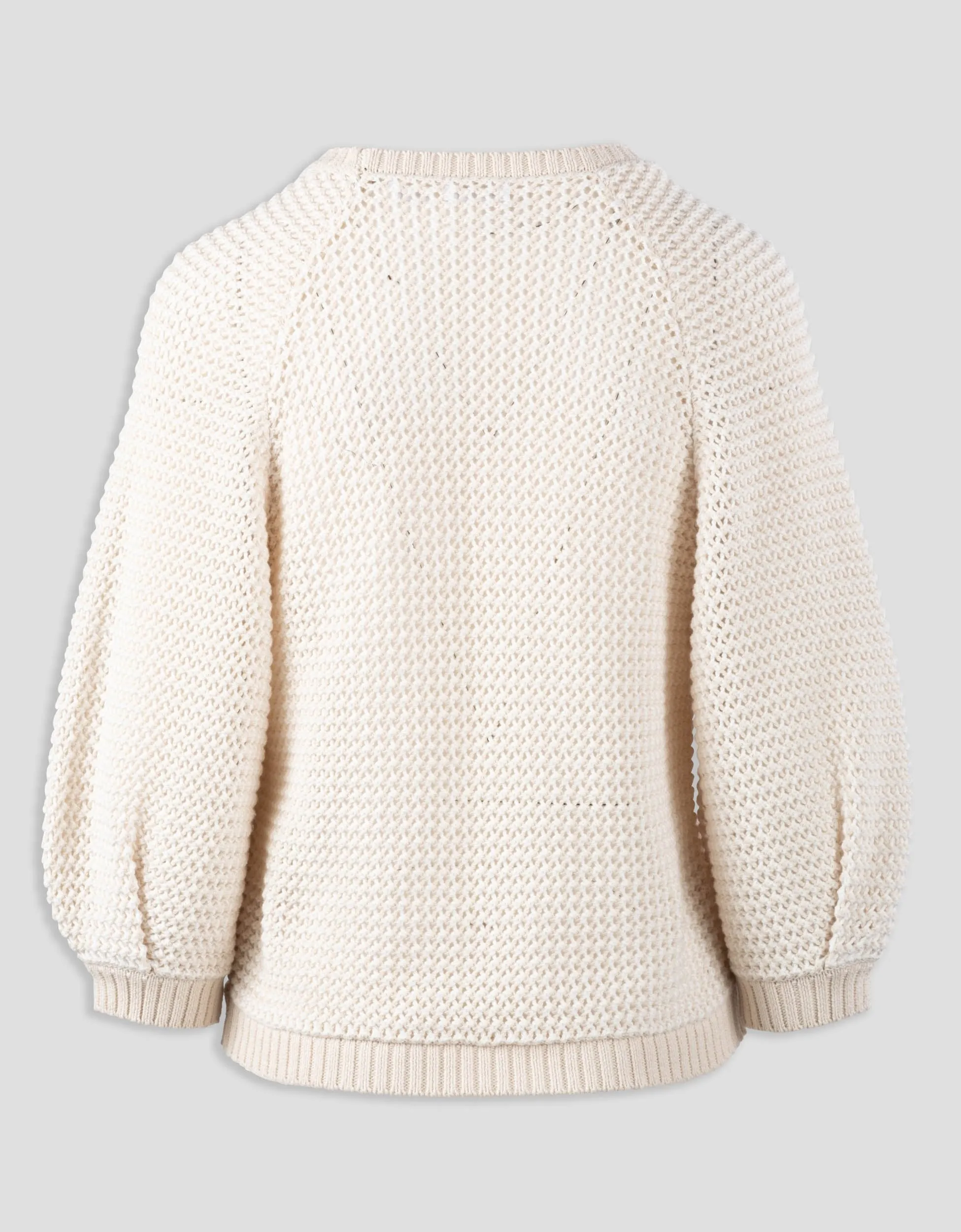 unsubscribed cotton puff sleeve sweater