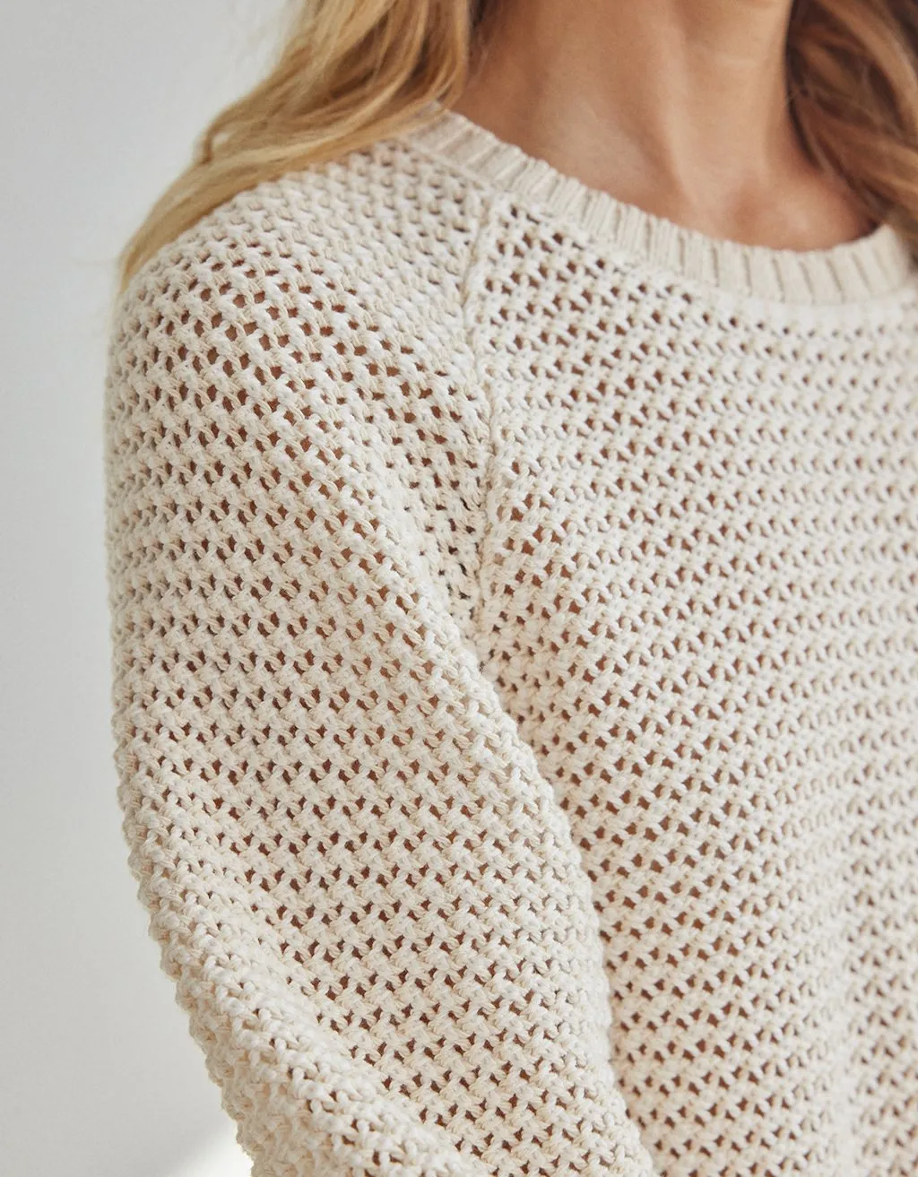 unsubscribed cotton puff sleeve sweater