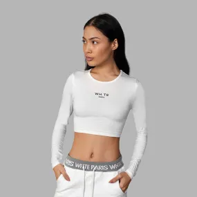 Whte Basic Crop Top